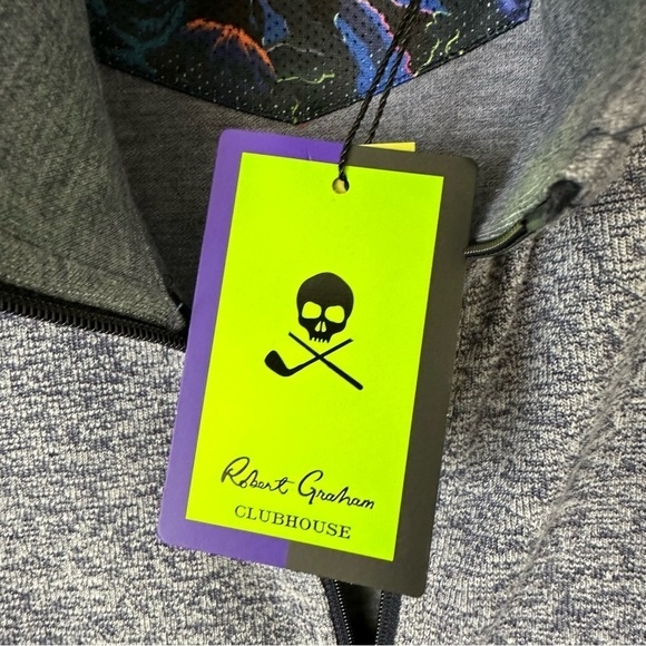 Robert Graham Klose Vest Medium Navy Full Zip Soft Sweater Mens Brand New - Picture 2 of 11